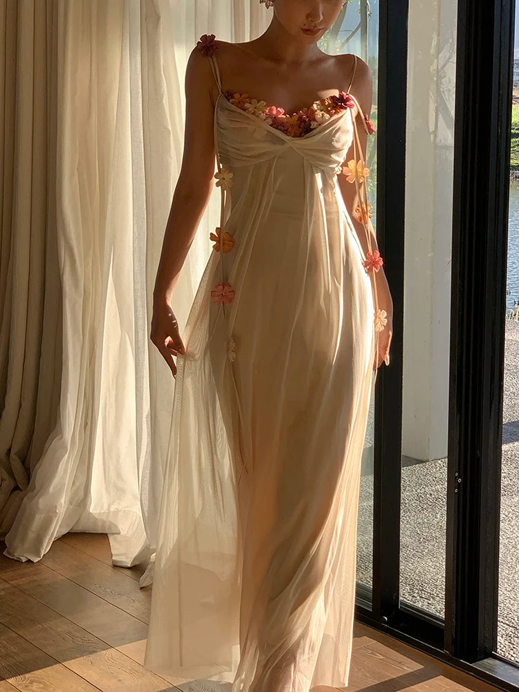 Boho Glow – Elegant Vacation Maxi Dress