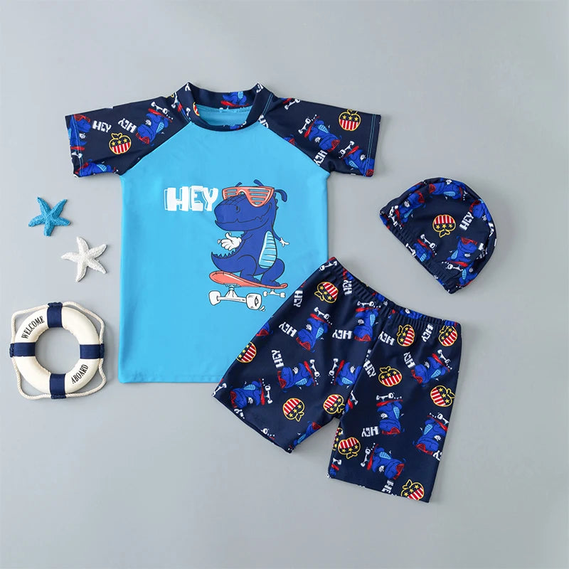 Summer Sun Protection Kids Swimsuits for Spa & Pool Baby Boys Sport Quick Dry Swim Wear