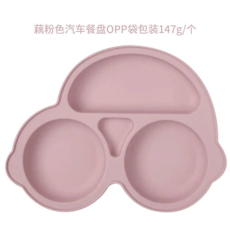 Suction Cartoon Children Dishes Feeding Toddler Training Tableware Retro Kids Smile Face Bowl