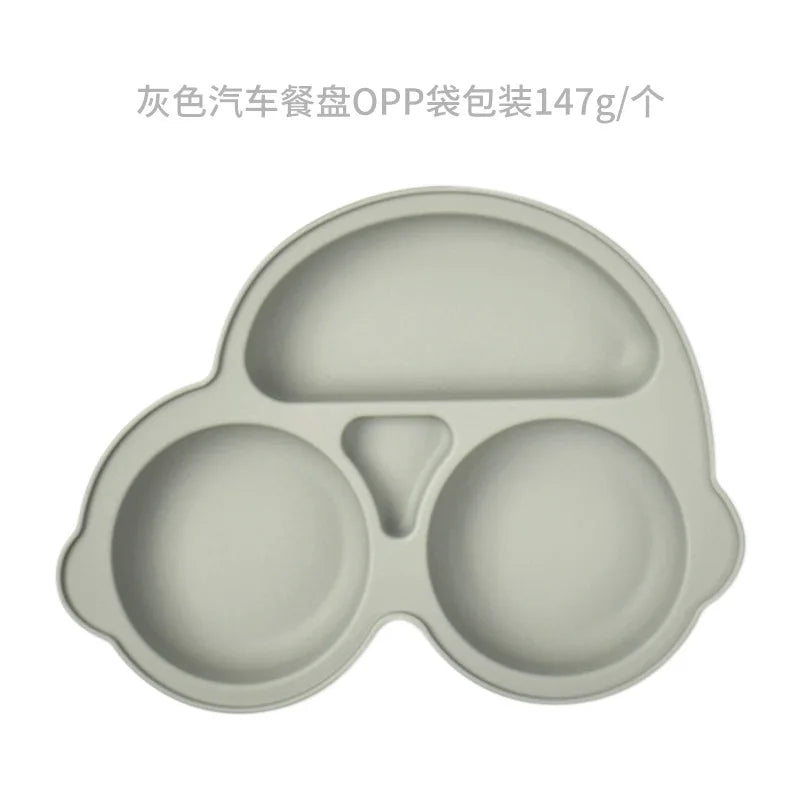 Suction Cartoon Children Dishes Feeding Toddler Training Tableware Retro Kids Smile Face Bowl