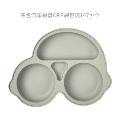 Suction Cartoon Children Dishes Feeding Toddler Training Tableware Retro Kids Smile Face Bowl