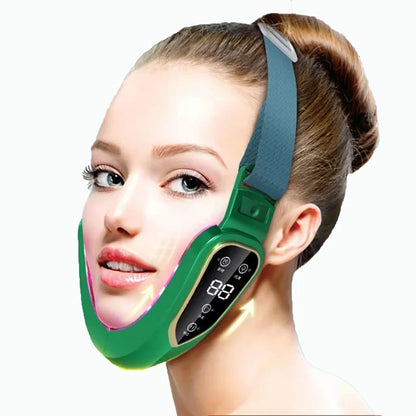 LED Photon Therapy Facial Lifting & Slimming Massager – Heated V-Face Double Chin Reducer & Skin Tightening Device