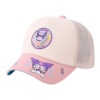 Anime Cartoon Sanrio Kuromi Caps 2-8 Years Kids Mesh Hat