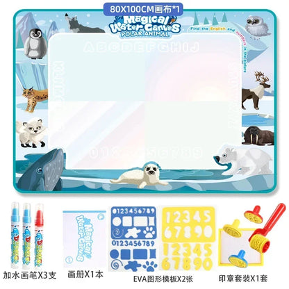 Magic Water Drawing Mat With Reusable Magic Pen Montessori Educational Toys