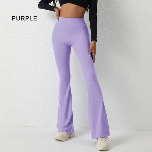 Peach flared  yoga pants