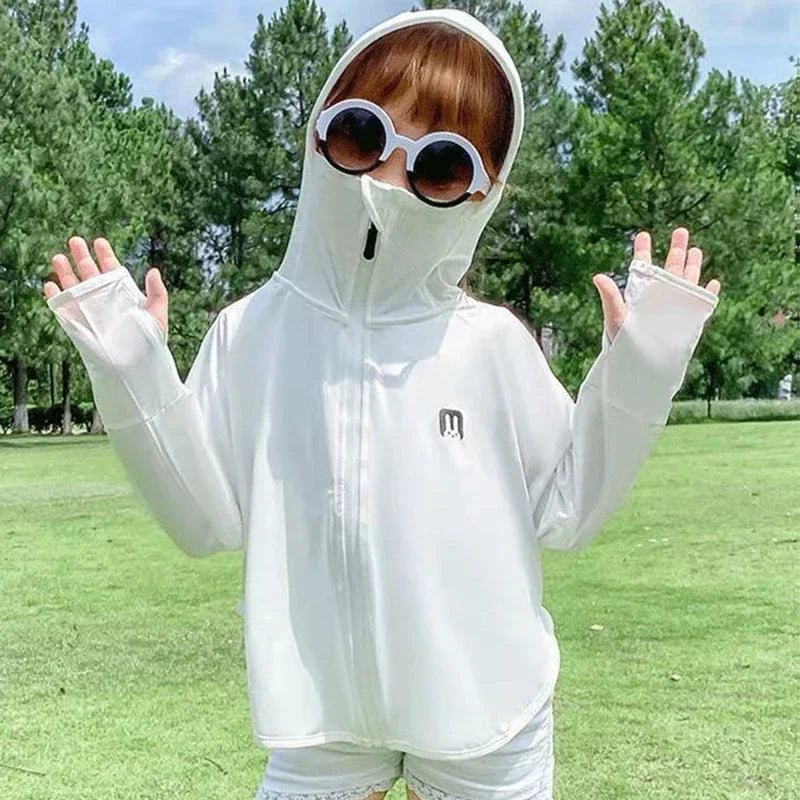 Kids  UV Resistant  Ice Silk Sun Protection Hoodie