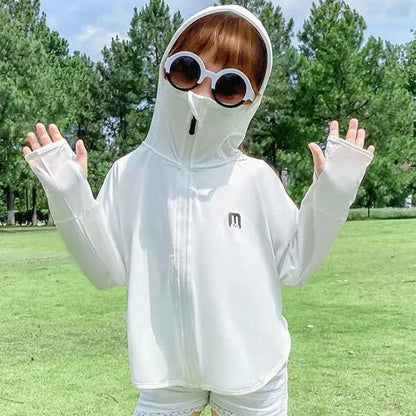 Kids  UV Resistant  Ice Silk Sun Protection Hoodie