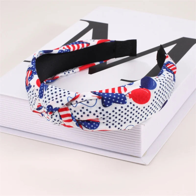 USA Fourth of July Flag Print Headband