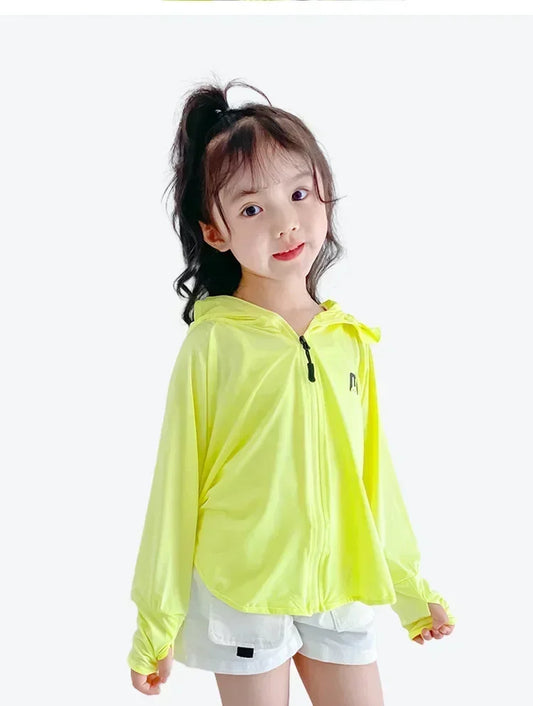 Kids  UV Resistant  Ice Silk Sun Protection Hoodie