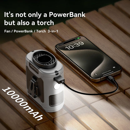 Outdoor Portable Waist Fan,Neck Fan, Hiking Fan  10000mAh