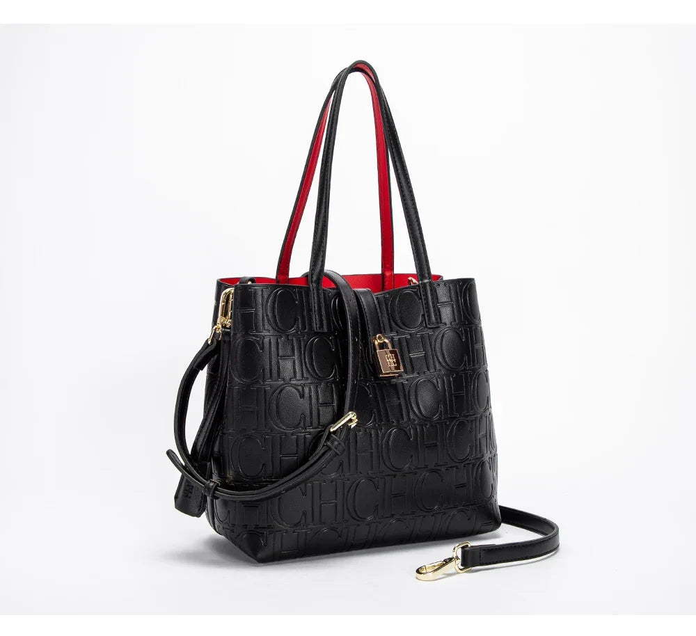 Embossed Leather Handbag