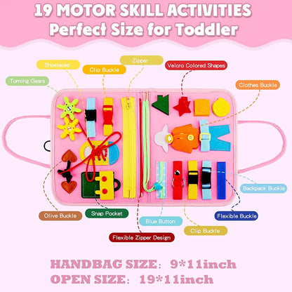 Montessori Busy Board  Activities Education Toys Basic Dress Motor Skills