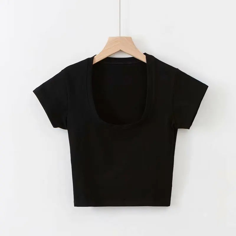 U-Neck High Waist T Shirt