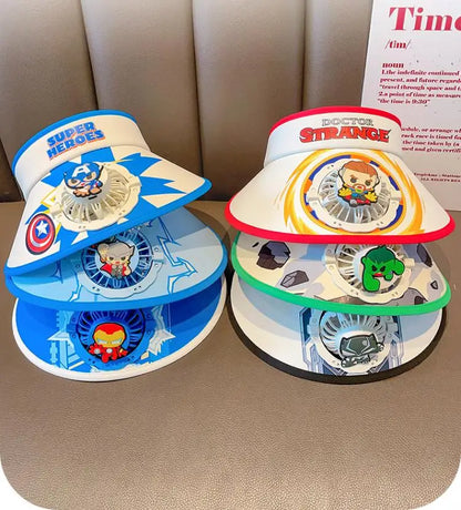 Disney Kids Cooling  USB Chargeable Sun Protection Fan Hat