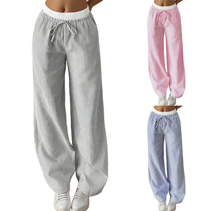 Cotton And Linen Wide-Led Sweatpants