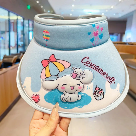 Kuromi Summer Sun Protection kids Hat Hats for Girl Anime