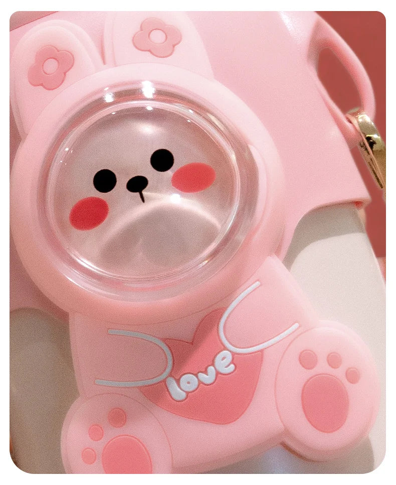 Cute Stainless Steel Leak-Proof  Water Bottle With Straw