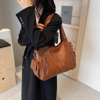 Dual Zipper Handbag