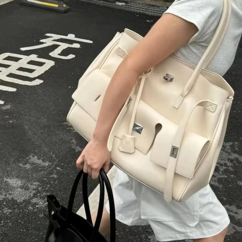 Square Buckle Design Luxury Handbag