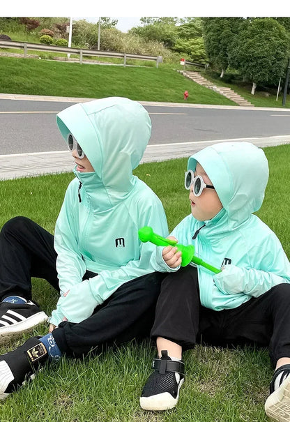 Kids  UV Resistant  Ice Silk Sun Protection Hoodie