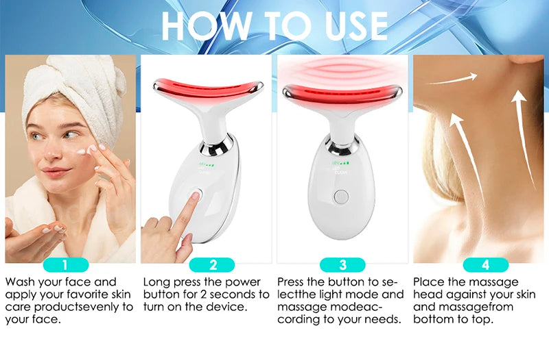 Household Thermal Neck Lifting & Firming Anti-Wrinkle Electric Face Massager –  Skin Tightening & Face Rejuvenation Device