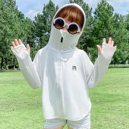 Kids  UV Resistant  Ice Silk Sun Protection Hoodie