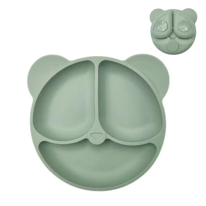 Suction Cartoon Children Dishes Feeding Toddler Training Tableware Retro Kids Smile Face Bowl