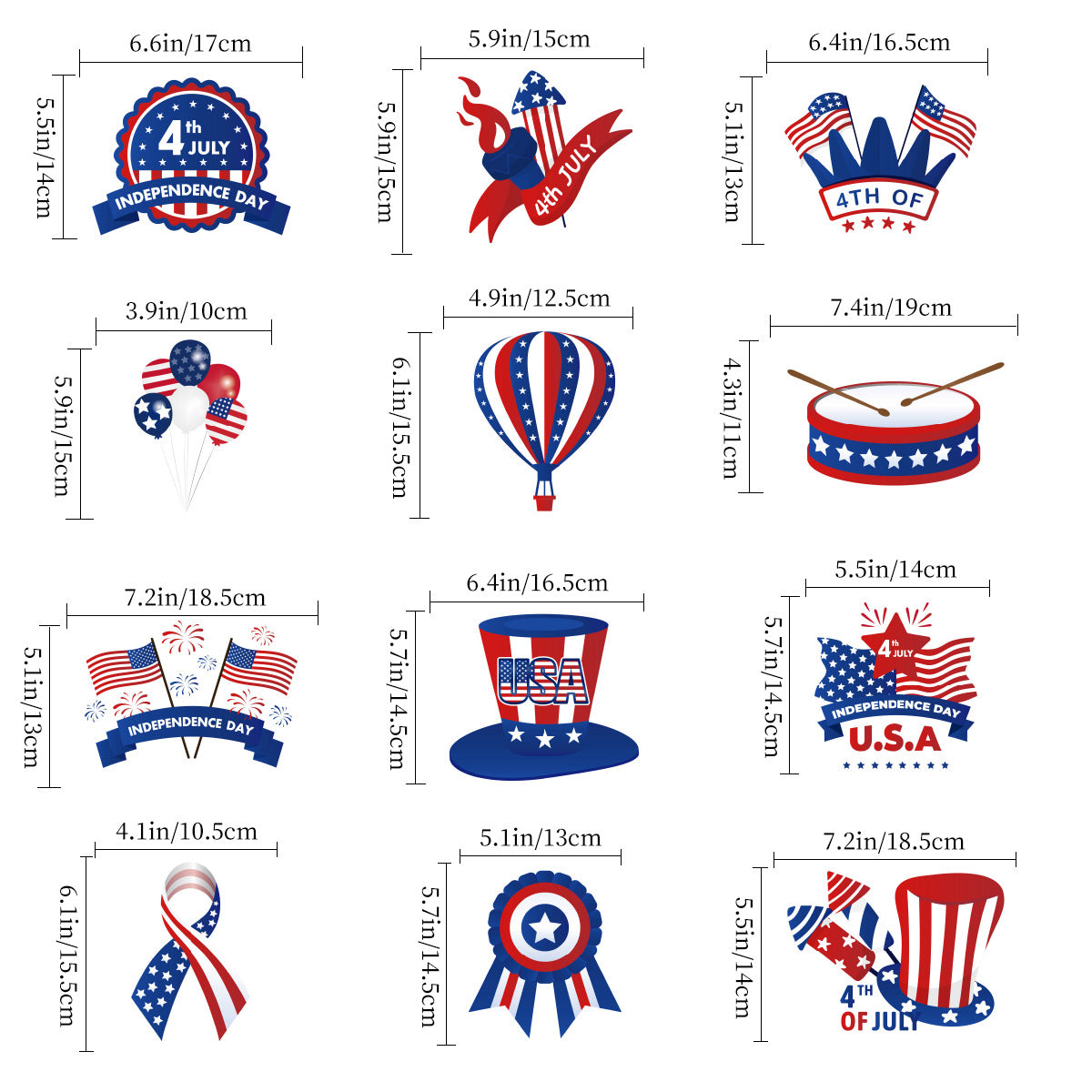 Independence Day Party Photo Props