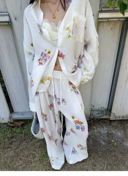 Eco Chic – Loose Floral Sun-Protective Outfit