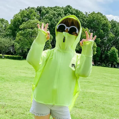 Kids  UV Resistant  Ice Silk Sun Protection Hoodie