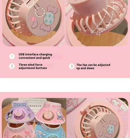 Kids Sun Protection Cooling Hat With chargeable Fan