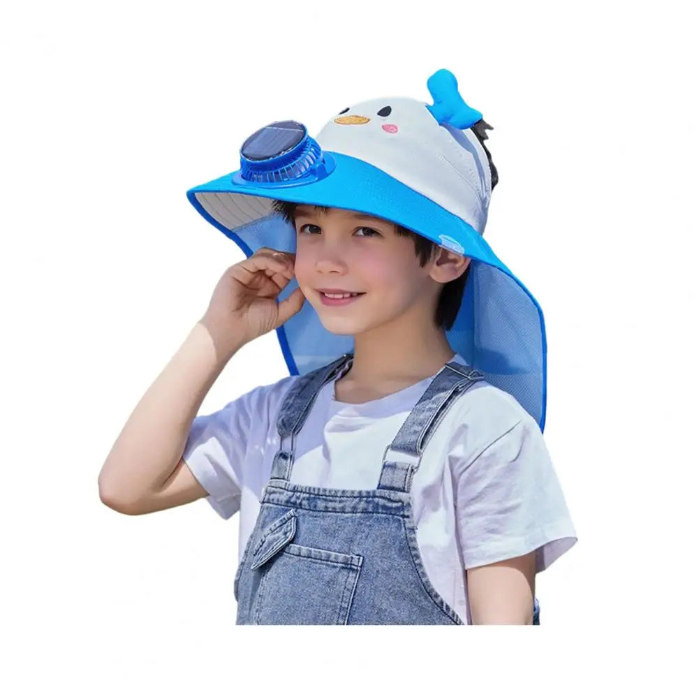 UV Protection Kids Solar/USB Charging Fan Hat  Outdoor activity Cyclyng ,Fishing