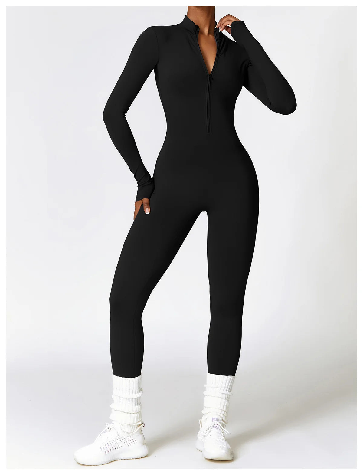 Zipper Yoga Rompers Jumpsuit