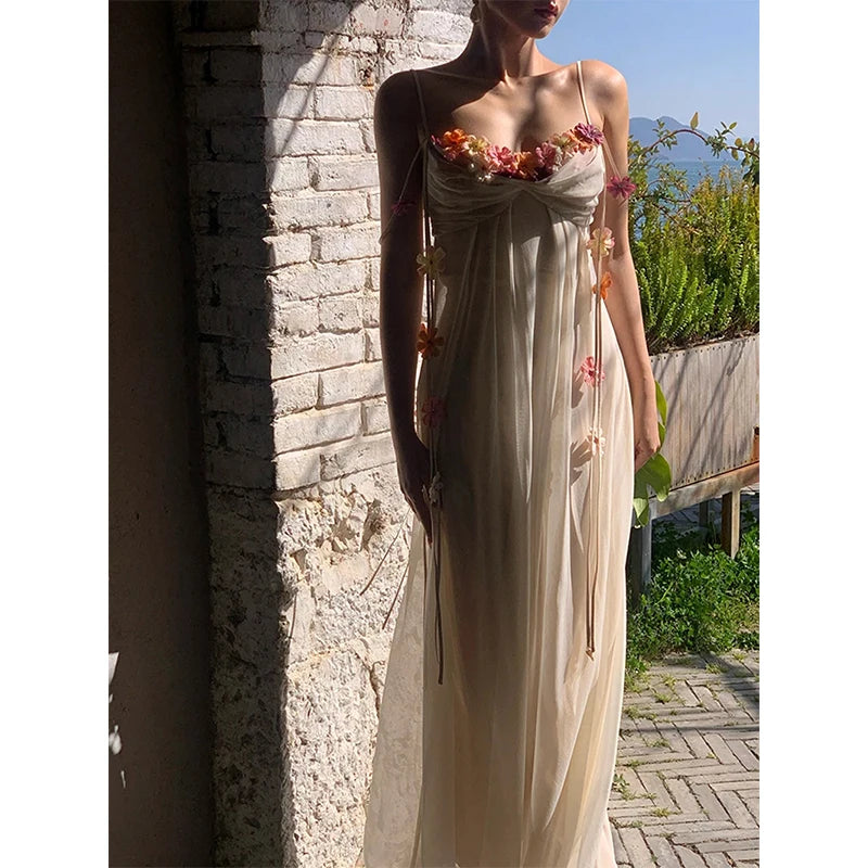 Boho Glow – Elegant Vacation Maxi Dress