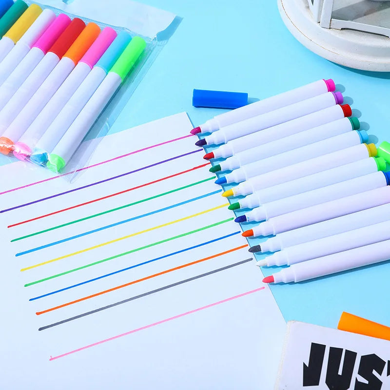 LED Luminous Blackboard Pen 12-color Erasable Liquid Colored Pen