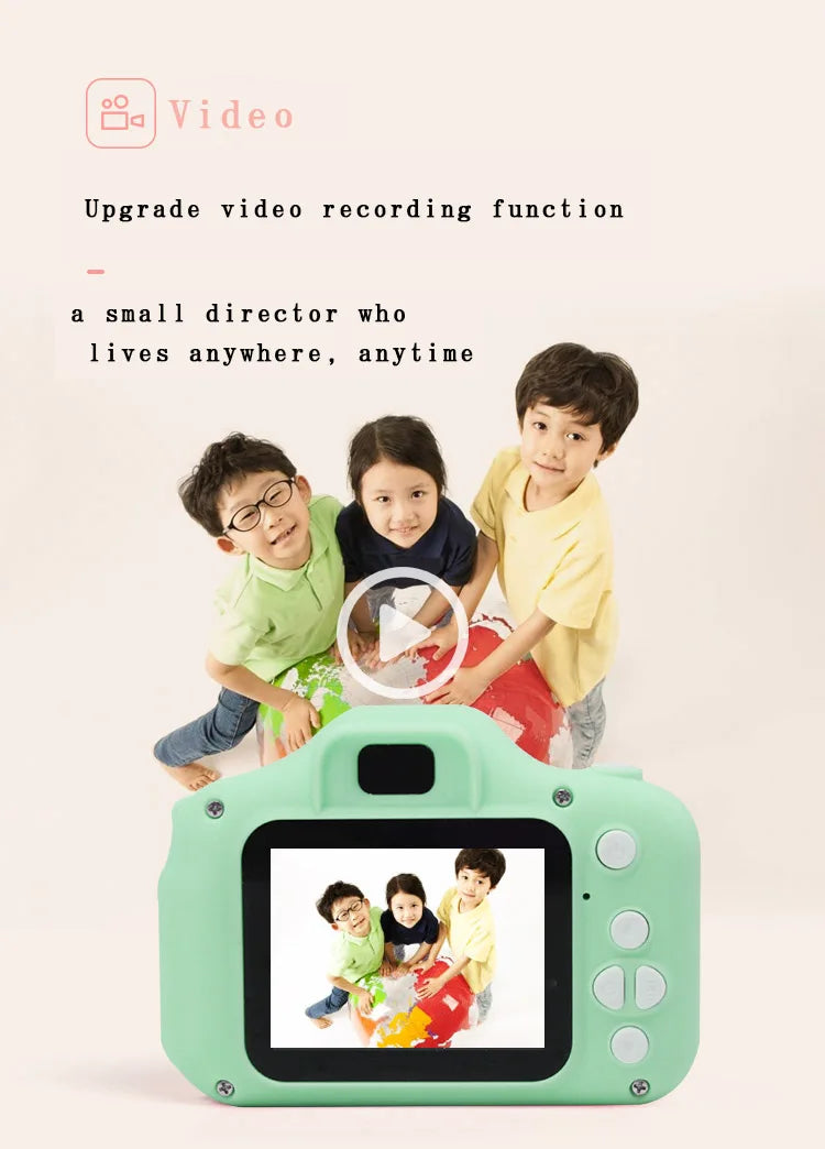 Kids Mini Digital Cameras 1080P HD  SLR Camera +TF Memory Card