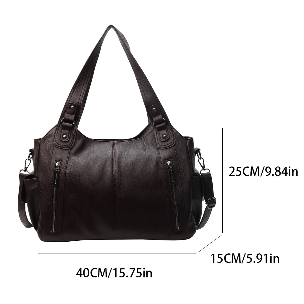 Dual Zipper Handbag