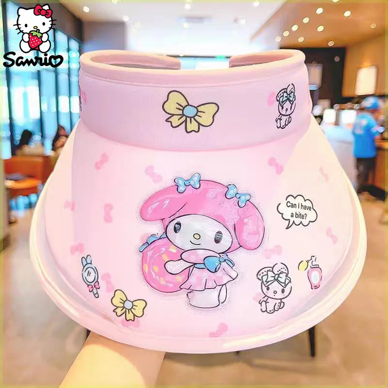Kuromi Summer Sun Protection kids Hat Hats for Girl Anime
