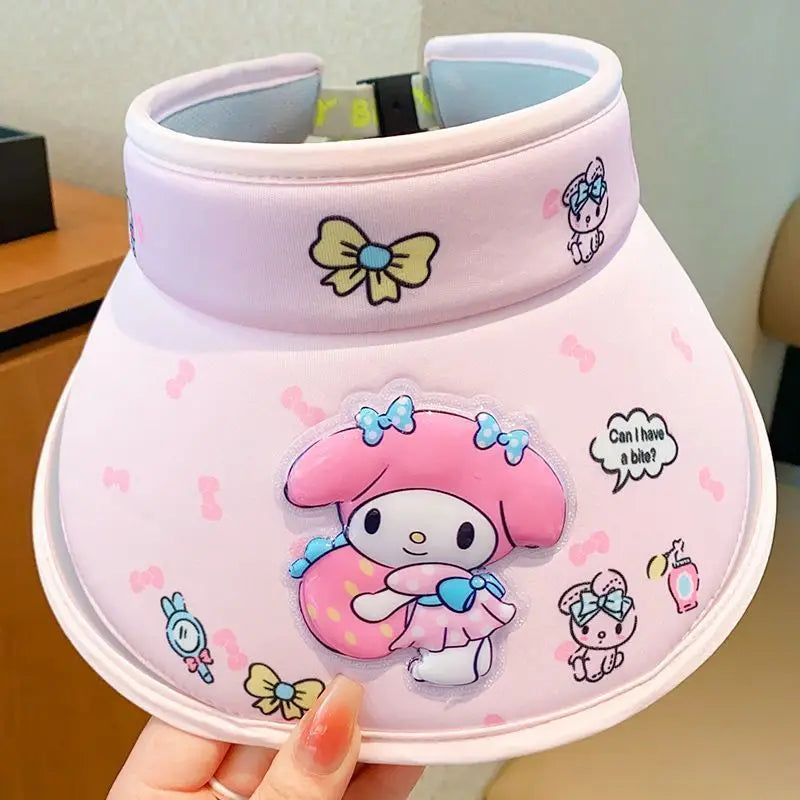 My Melody Cute Kuromi Anti-Uv  Sun kids Hat