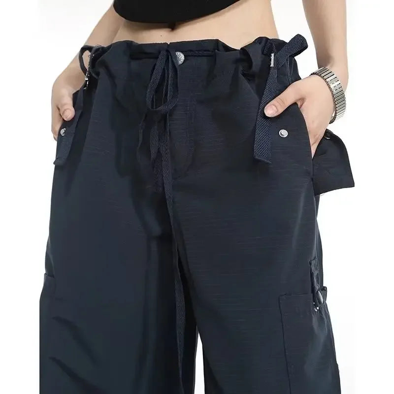 American Retro Street Girl Workwear Pants