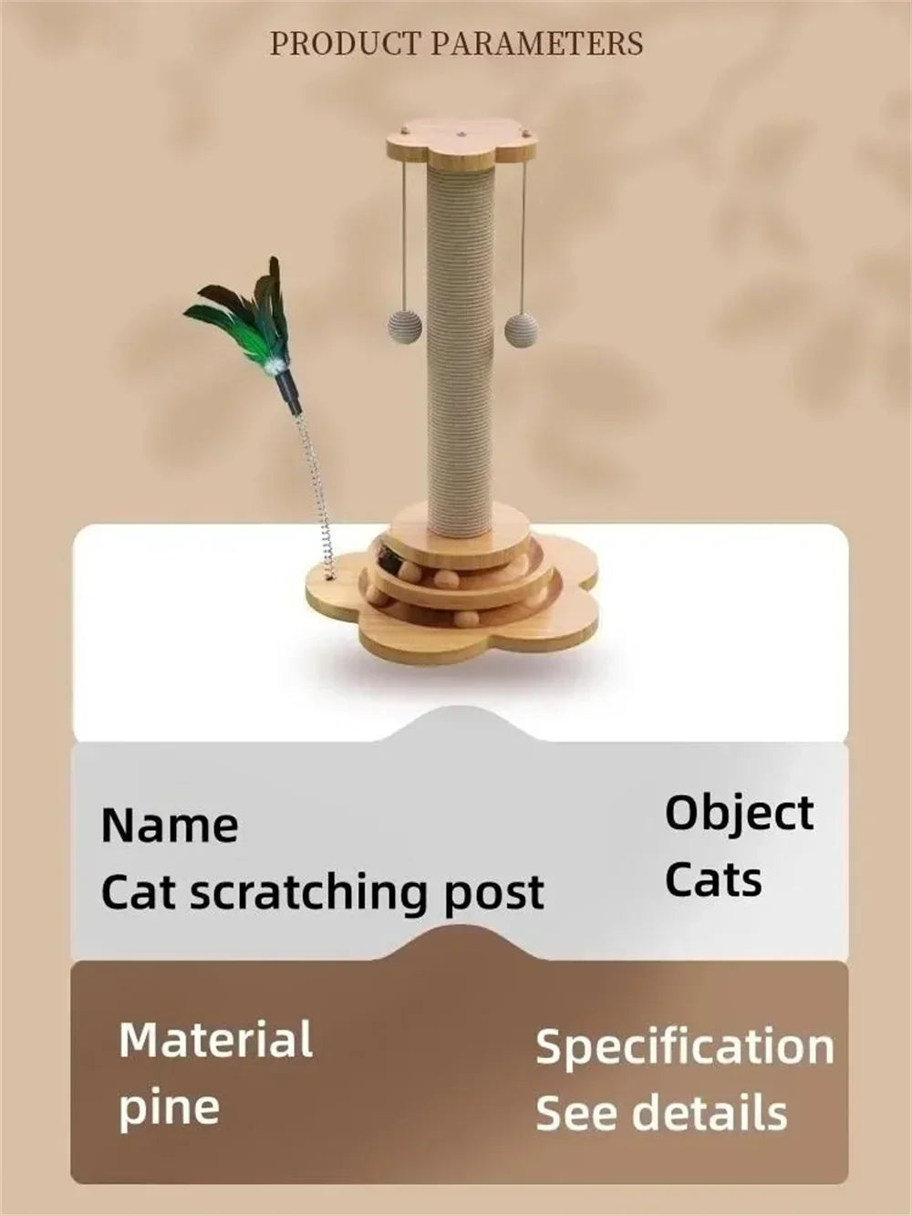 Pet Cat Toy Sisal scratcher