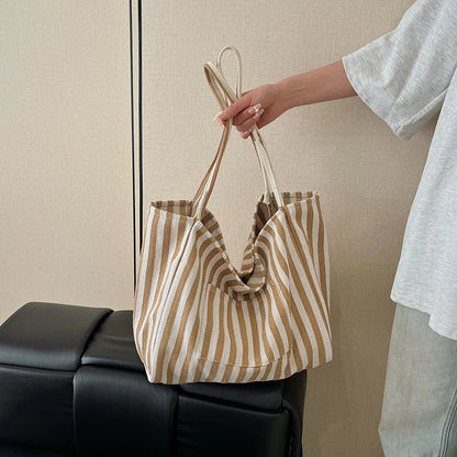 Luxury Striped Shoulder Bag