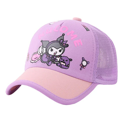 Anime Cartoon Sanrio Kuromi Caps 2-8 Years Kids Mesh Hat