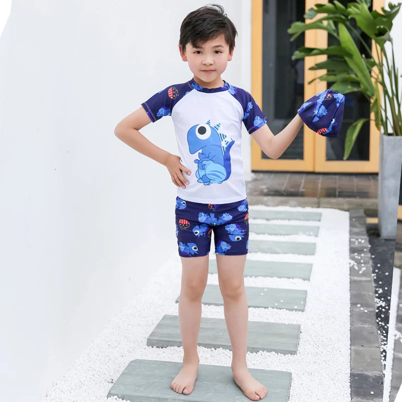 Summer Sun Protection Kids Swimsuits for Spa & Pool Baby Boys Sport Quick Dry Swim Wear