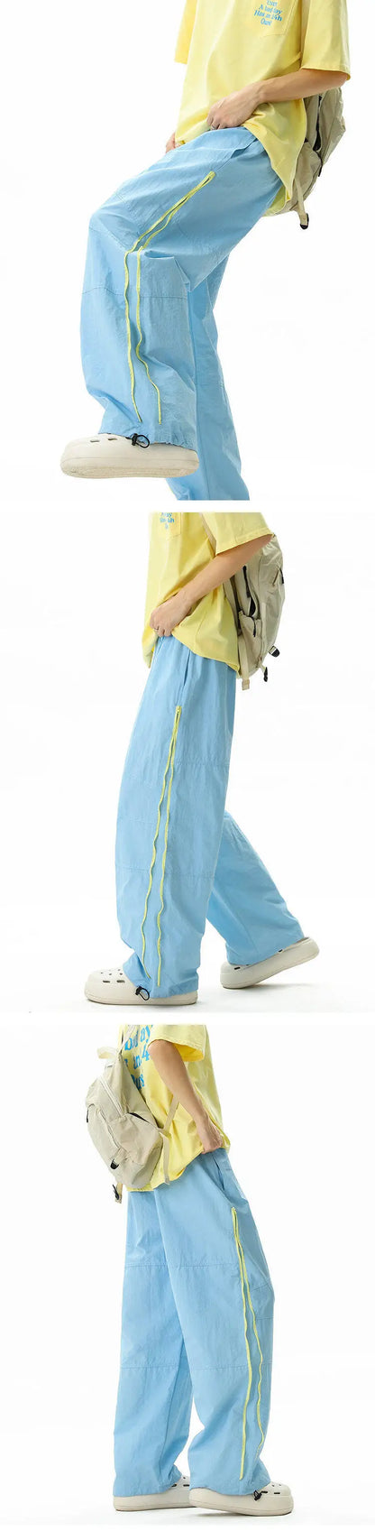 Nylon Quick Dry  Side Zipper Trousers Pants