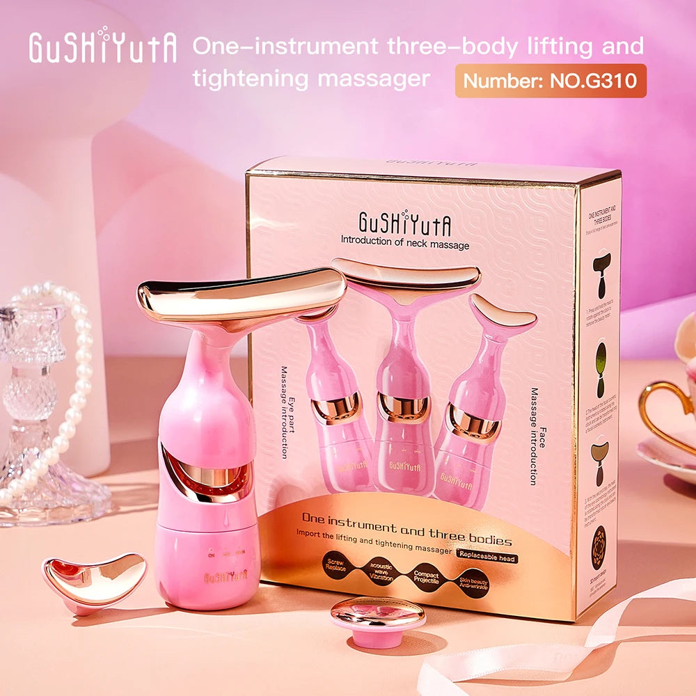 3 In 1  Neck Facial Eye Massager Facial Lifting Face Slimmer EMS Beauty Skin Tightening  Device