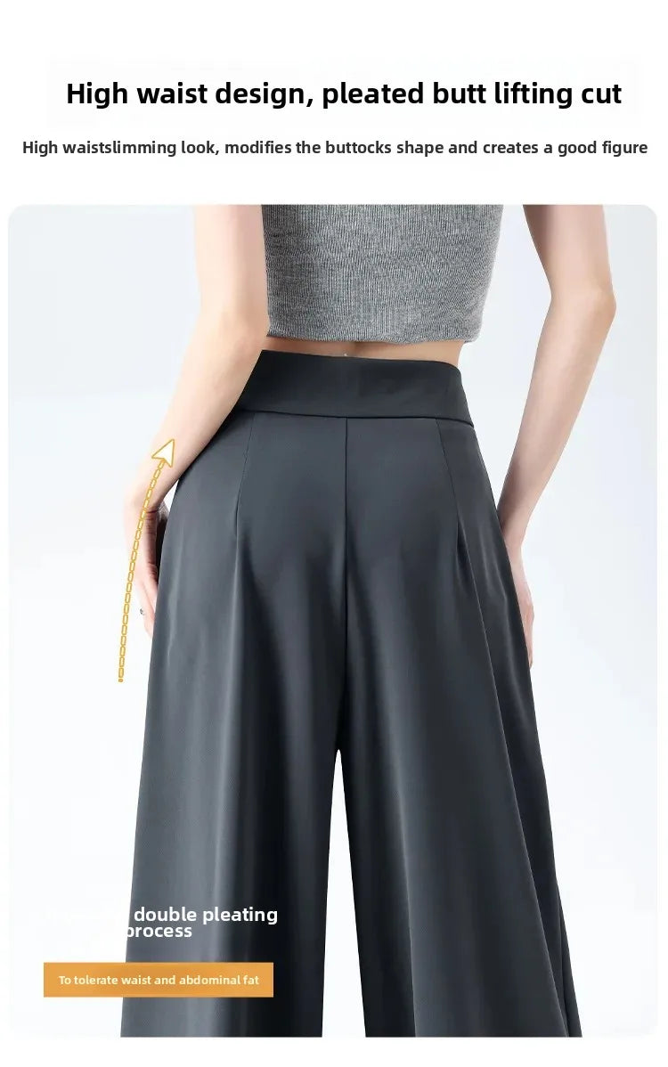 Korean Style Wide Leg Suit Pants