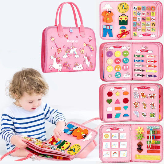 Montessori Busy Board  Activities Education Toys Basic Dress Motor Skills