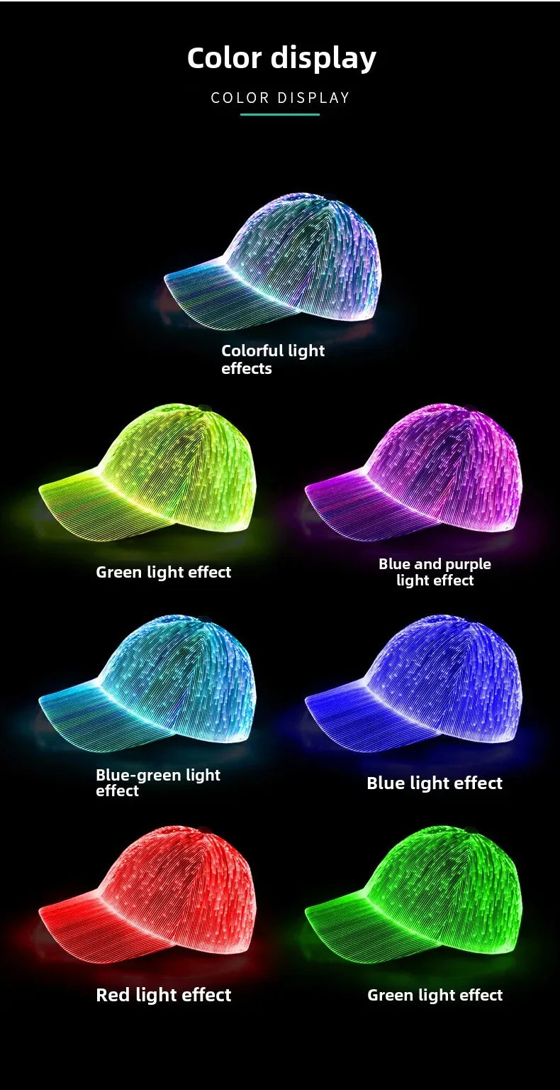 Fiber Optic Glowing  Cap