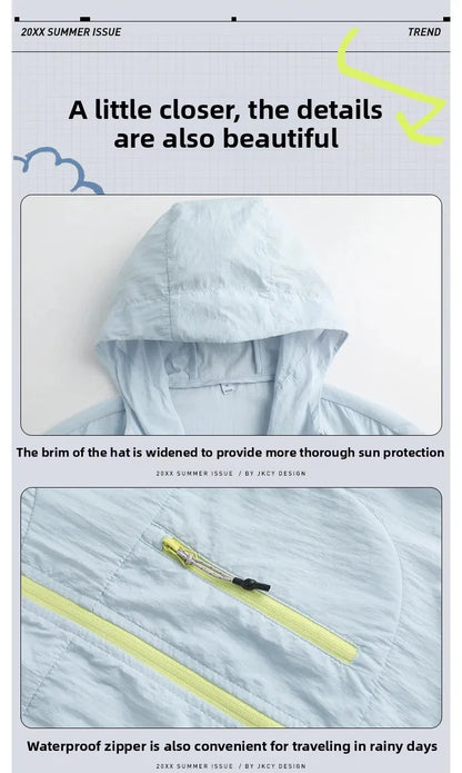UPF50+  UV Protection Ultra Light Zipper Hoodie